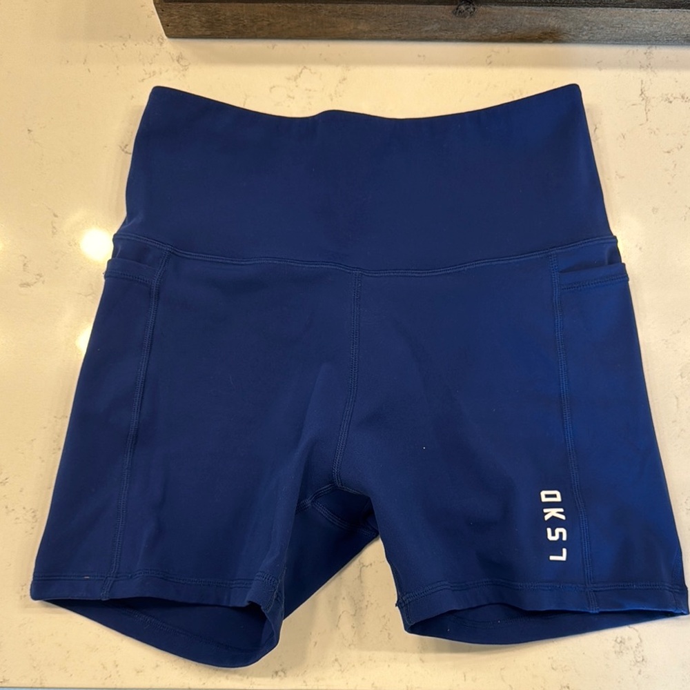 LSKD Women's Blue Biker shorts 4 inch